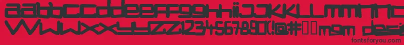 Stuck Font – Black Fonts on Red Background