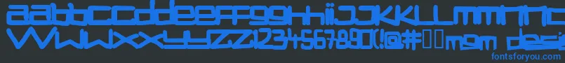 Stuck Font – Blue Fonts on Black Background