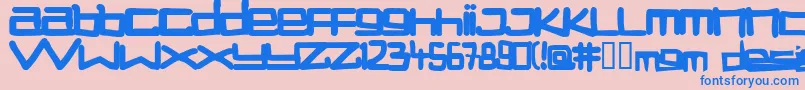 Stuck Font – Blue Fonts on Pink Background