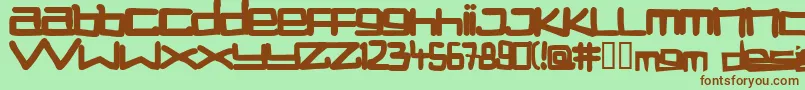 Stuck Font – Brown Fonts on Green Background