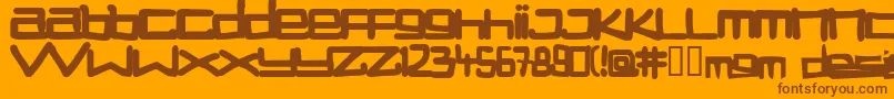 Stuck Font – Brown Fonts on Orange Background