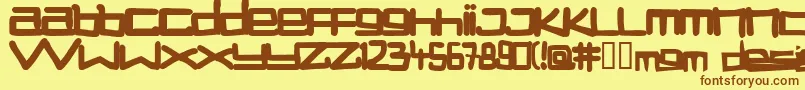 Stuck Font – Brown Fonts on Yellow Background