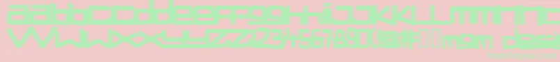 Stuck Font – Green Fonts on Pink Background