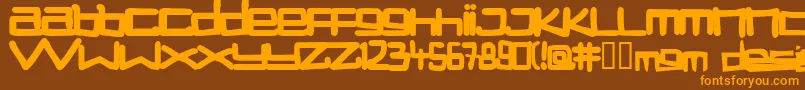Stuck Font – Orange Fonts on Brown Background