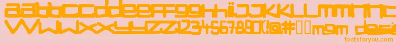 Stuck Font – Orange Fonts on Pink Background