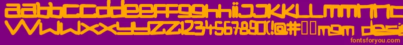 Stuck Font – Orange Fonts on Purple Background