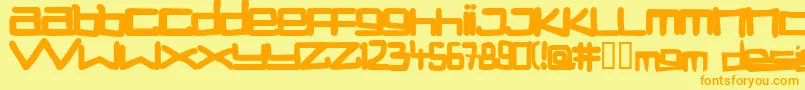 Stuck Font – Orange Fonts on Yellow Background