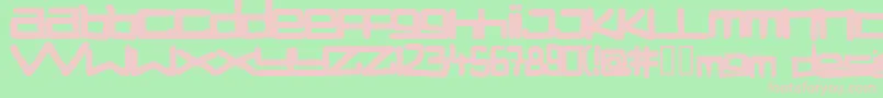 Stuck Font – Pink Fonts on Green Background