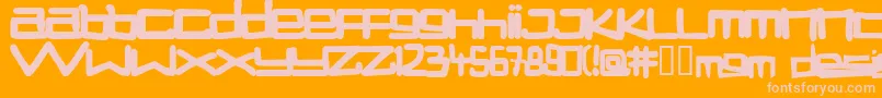 Stuck Font – Pink Fonts on Orange Background