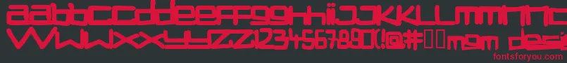 Stuck Font – Red Fonts on Black Background