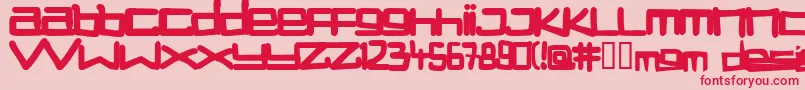 Stuck Font – Red Fonts on Pink Background
