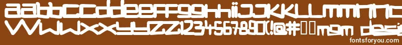 Stuck Font – White Fonts on Brown Background