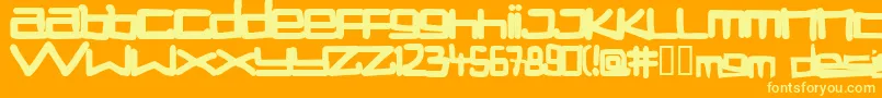 Stuck Font – Yellow Fonts on Orange Background