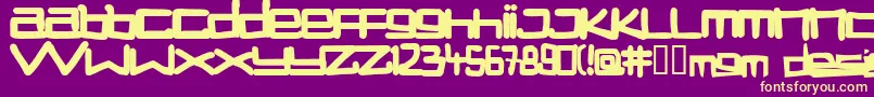 Stuck Font – Yellow Fonts on Purple Background