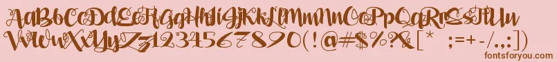AleaMaeSv Font – Brown Fonts on Pink Background