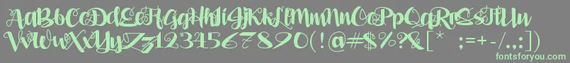 AleaMaeSv Font – Green Fonts on Gray Background
