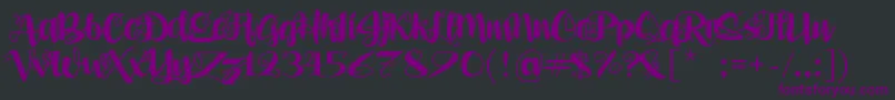 AleaMaeSv Font – Purple Fonts on Black Background
