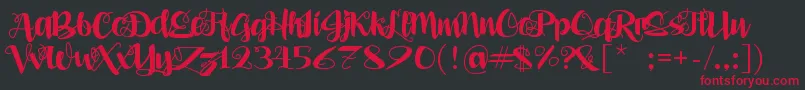 AleaMaeSv Font – Red Fonts on Black Background
