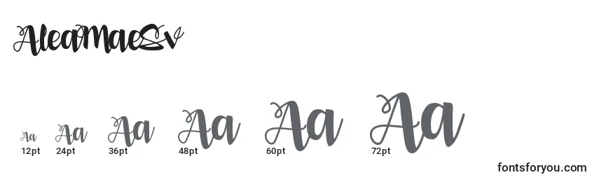 AleaMaeSv Font Sizes