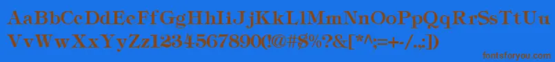 TiffanyLight Font – Brown Fonts on Blue Background