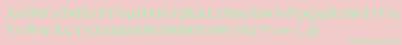 TiffanyLight Font – Green Fonts on Pink Background