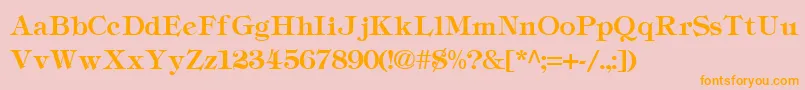 TiffanyLight Font – Orange Fonts on Pink Background