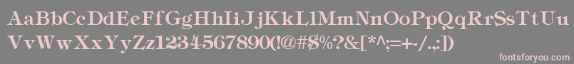 TiffanyLight Font – Pink Fonts on Gray Background