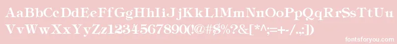 TiffanyLight Font – White Fonts on Pink Background