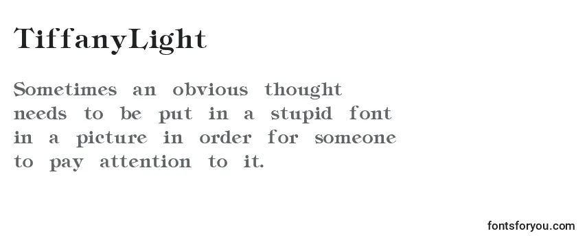 Review of the TiffanyLight Font
