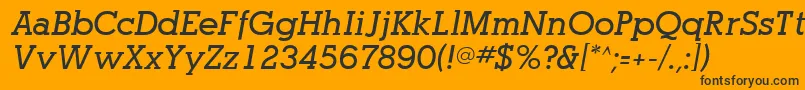 PogoSsiBoldItalic Font – Black Fonts on Orange Background