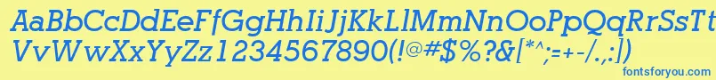 PogoSsiBoldItalic Font – Blue Fonts on Yellow Background