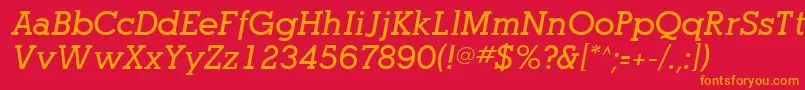 PogoSsiBoldItalic Font – Orange Fonts on Red Background