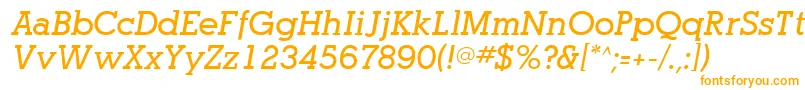 PogoSsiBoldItalic Font – Orange Fonts on White Background