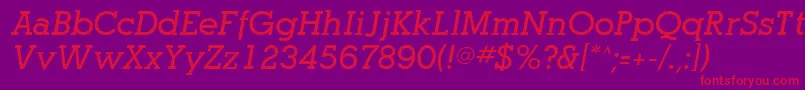 PogoSsiBoldItalic Font – Red Fonts on Purple Background