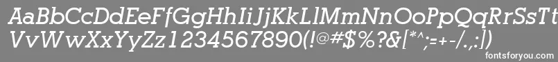 PogoSsiBoldItalic Font – White Fonts on Gray Background