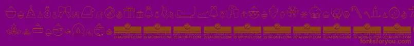 HelloChristmasIconTrial Font – Brown Fonts on Purple Background