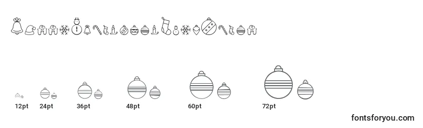 HelloChristmasIconTrial Font Sizes