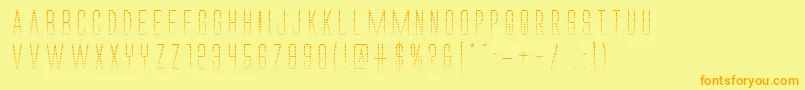 Alienleaguegrad Font – Orange Fonts on Yellow Background