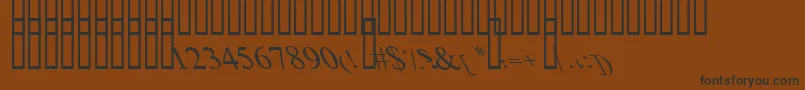 BoldItalicArt Font – Black Fonts on Brown Background