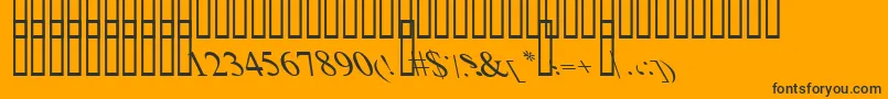 Шрифт BoldItalicArt – чёрные шрифты на оранжевом фоне