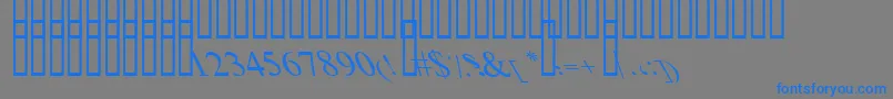 BoldItalicArt-Schriftart – Blaue Schriften auf grauem Hintergrund