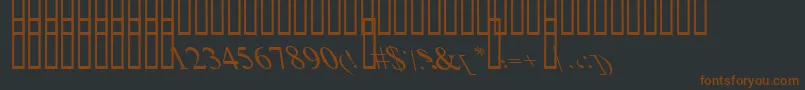BoldItalicArt-fontti – ruskeat fontit mustalla taustalla