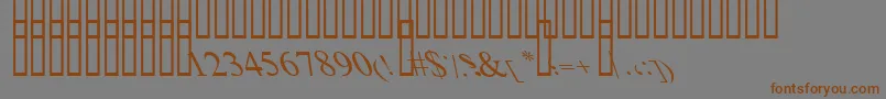 Шрифт BoldItalicArt – коричневые шрифты на сером фоне