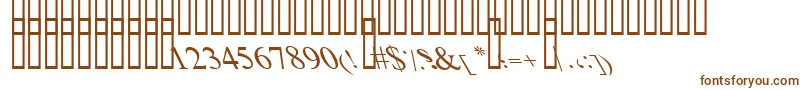 Шрифт BoldItalicArt – коричневые шрифты на белом фоне
