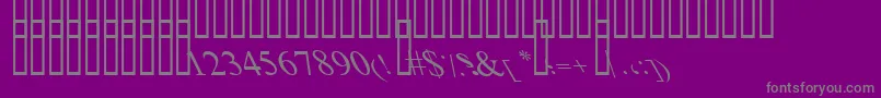 Fonte BoldItalicArt – fontes cinzas em um fundo violeta