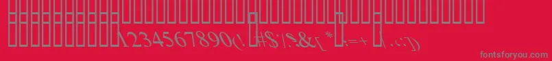 Шрифт BoldItalicArt – серые шрифты на красном фоне
