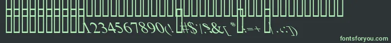 BoldItalicArt Font – Green Fonts on Black Background