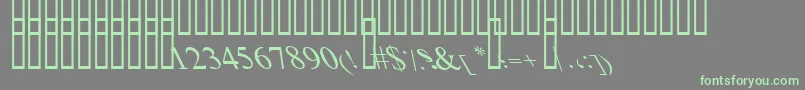 Шрифт BoldItalicArt – зелёные шрифты на сером фоне