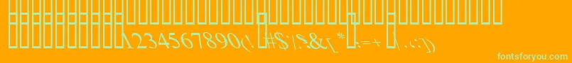 BoldItalicArt Font – Green Fonts on Orange Background