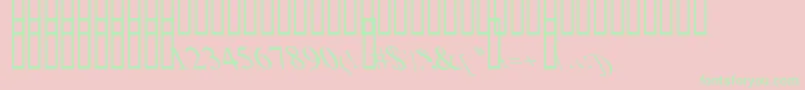 BoldItalicArt Font – Green Fonts on Pink Background
